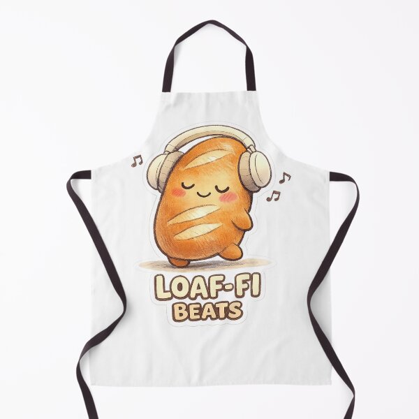 Item preview, “Loaf-Fi Beats” Cute Baguette Sticker & Shirt – Kawaii Bread Music Pun Art designed and sold by messupbro.