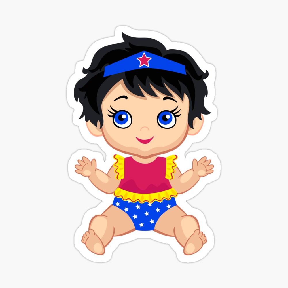 Cute Adorable Super Hero Baby Wonder Woman · Creative Fabrica