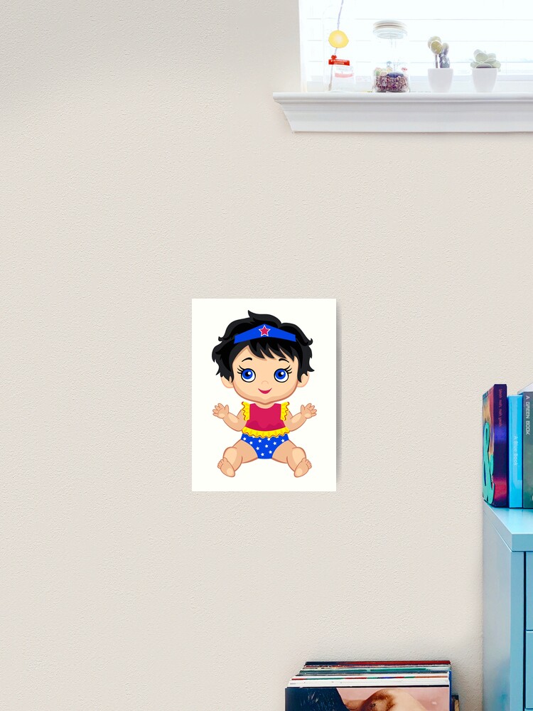 Wonder Woman Superhero Art Print Set of 4 - Though She be but Little S –  Pixie Paper Store