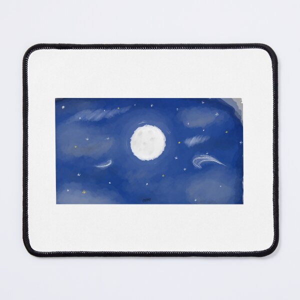 Item preview, Shiny moon in the night sky designed and sold by Tiny-Sugar-Dove.