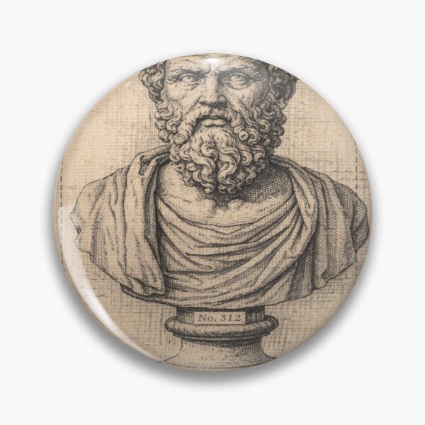 Item preview, Classical Philosopher Engraving – Gift for Book Lovers • Dark Academia Art designed and sold by JacobKAurumhead.