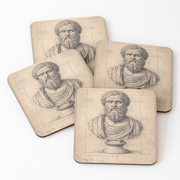 Item preview, Classical Philosopher Engraving – Gift for Book Lovers • Dark Academia Art designed and sold by JacobKAurumhead.