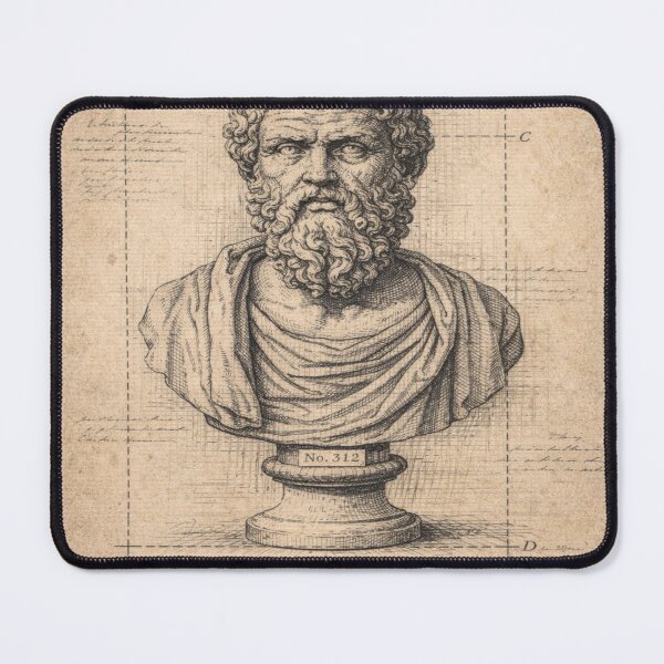 Item preview, Classical Philosopher Engraving – Gift for Book Lovers • Dark Academia Art designed and sold by JacobKAurumhead.