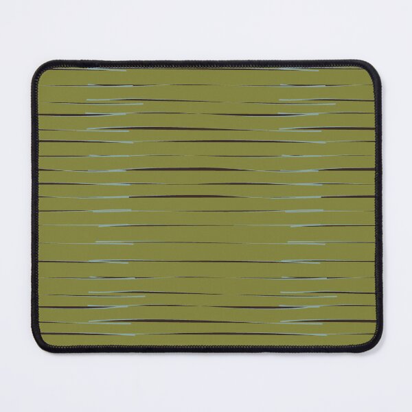 Item preview, Brown and Blue Broken Stripe Pattern on Olive Green designed and sold by TanglePatch.
