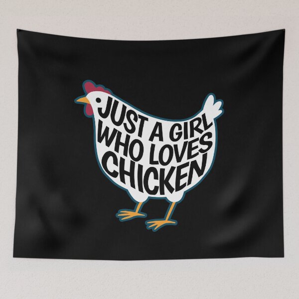 Item preview, Just a girl who loves chicken funny saying designed and sold by Halfstone.