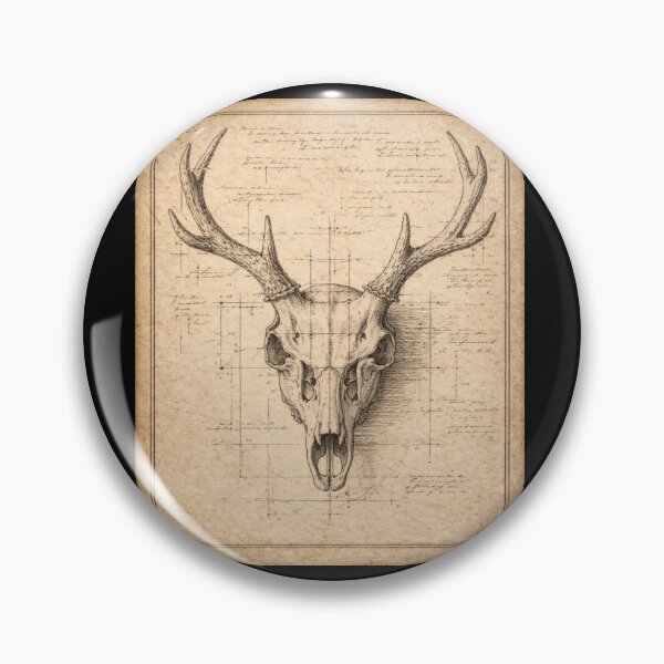 Item preview, Deer Skull Engraving – Gift for Book Lovers • Dark Academia Anatomy Art designed and sold by JacobKAurumhead.