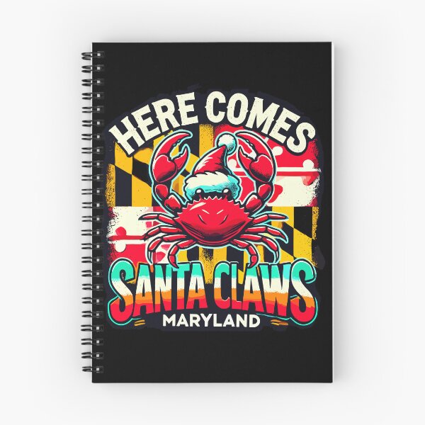 Item preview, Aquí viene Santa Claws, un divertido diseño navideño en la bahía de Chesapeake, Maryland designed and sold by petalecho.