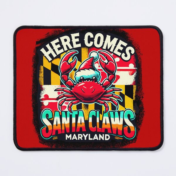 Item preview, Here comes Santa Claws funny Christmas in Maryland Chesapeake Bay holiday design designed and sold by petalecho.