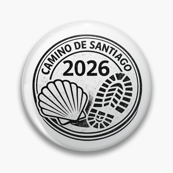 Item preview, Camino de Santiago 2026 Pilgrim Stamp – Shell and Footprint Design designed and sold by John-Rivav.