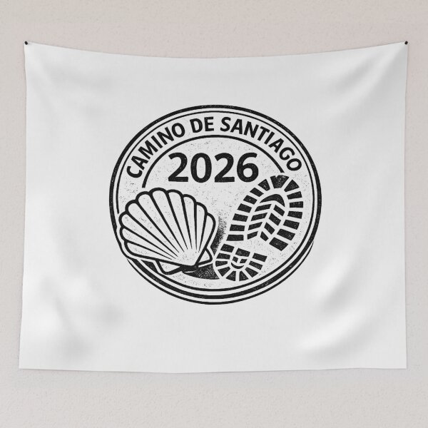 Item preview, Camino de Santiago 2026 Pilgrim Stamp – Shell and Footprint Design designed and sold by John-Rivav.