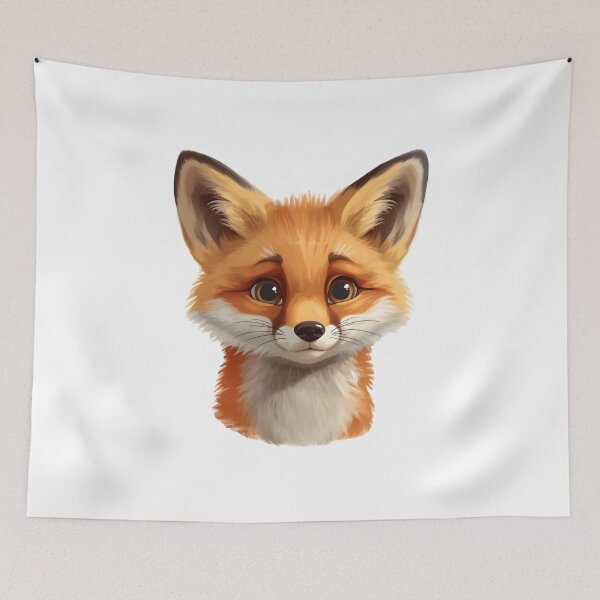 Item preview, Smiling Fox Cartoon Face Sticker designed and sold by Teewave-Ashish.