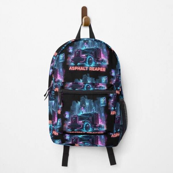 Item preview, Asphalt Reaper - Cyberpunk Skull Trucker Art designed and sold by BounoWorld.