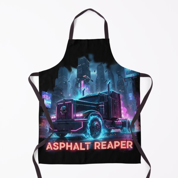 Item preview, Asphalt Reaper - Cyberpunk Skull Trucker Art designed and sold by BounoWorld.