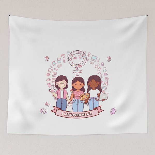 Item preview, International Women's Day Cute Female Empowerment Art designed and sold by Fatomfatom.