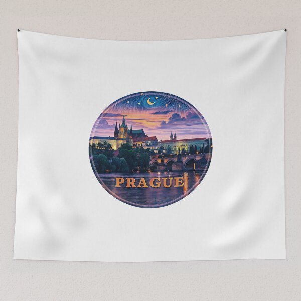 Item preview, Prague Czech Republic Retro Travel Emblem designed and sold by Timegraf.