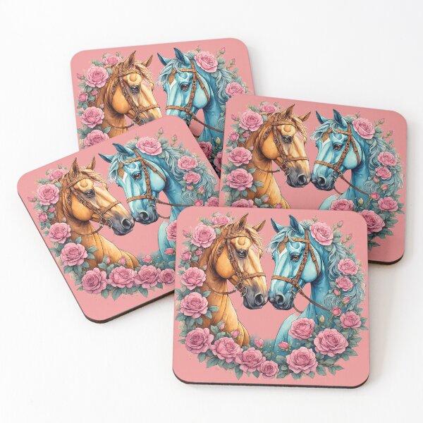 Item preview, Magnificent horses in love among the rose flowers. designed and sold by Natalia-Vlad.