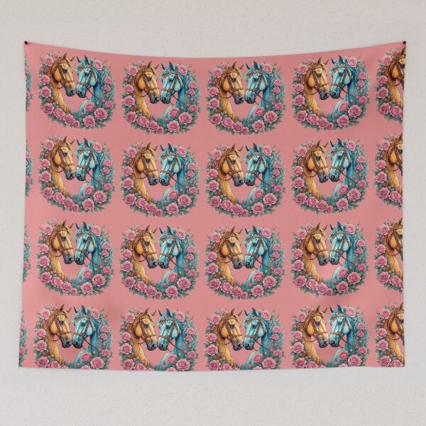 Item preview, Magnificent horses in love among the rose flowers. designed and sold by Natalia-Vlad.