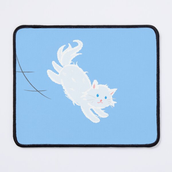 Item preview, Jumping cute white kitty cat designed and sold by Tiny-Sugar-Dove.