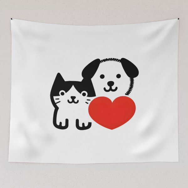Item preview, Puppy and Kitty Valentine designed and sold by Retro Whimsy.
