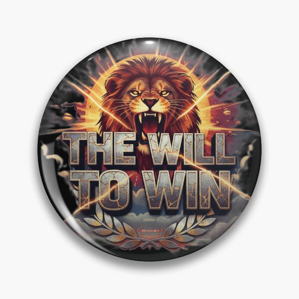 Item preview, a lion with the inscription "The will to win" designed and sold by artistry2024.