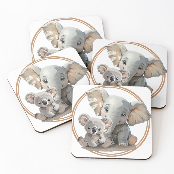 Item preview, Elephant and Koala – Baby Animals designed and sold by thirtyonestars.