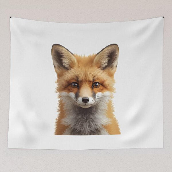 Item preview, Cute Fox Cub Aesthetic Sticker designed and sold by Teewave-Ashish.