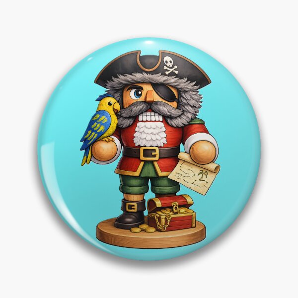 Item preview, A chubby pirate nutcracker ready to find some treasure.  designed and sold by DGS Creative Designs.