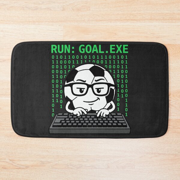 Item preview, RUN: GOAL.EXE - Coder Soccer Pun designed and sold by DigitalGlade.