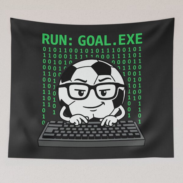Item preview, RUN: GOAL.EXE - Coder Soccer Pun designed and sold by DigitalGlade.