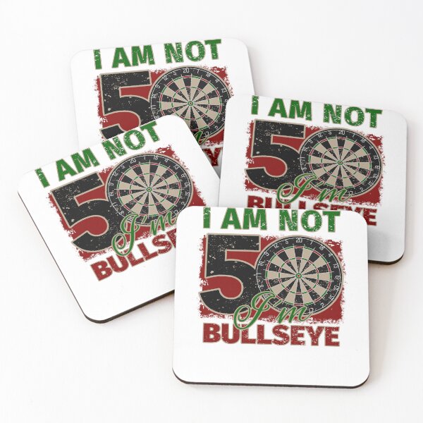 Item preview, I’m Not 50 I’m Bullseye 50th Birthday Gift Funny Dartplayer designed and sold by Halfstone.