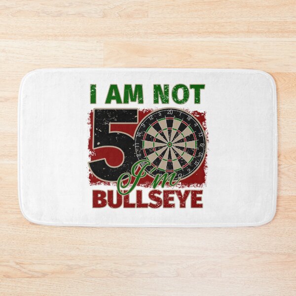 Item preview, I’m Not 50 I’m Bullseye 50th Birthday Gift Funny Dartplayer designed and sold by Halfstone.
