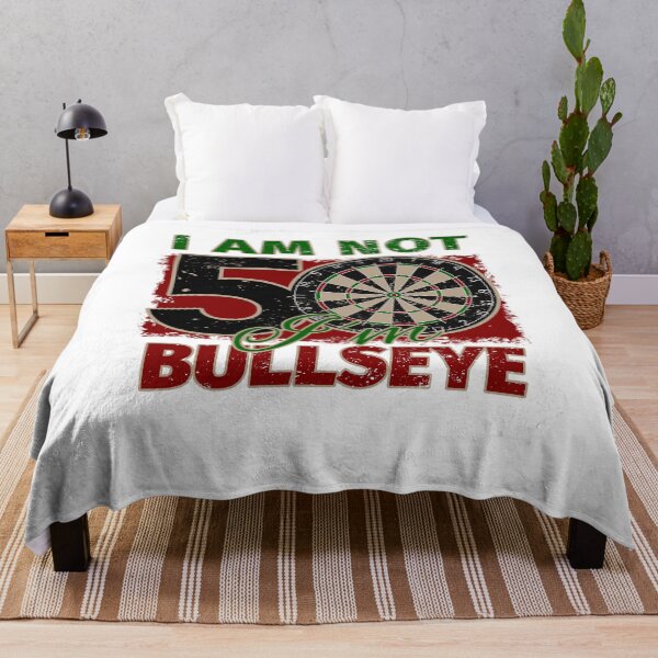 Item preview, I’m Not 50 I’m Bullseye 50th Birthday Gift Funny Dartplayer designed and sold by Halfstone.