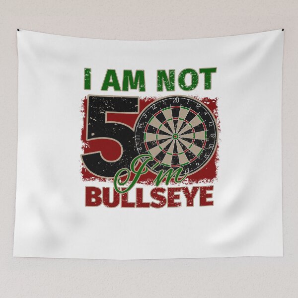 Item preview, I’m Not 50 I’m Bullseye 50th Birthday Gift Funny Dartplayer designed and sold by Halfstone.