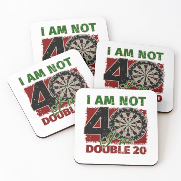 Item preview, I’m Not 40 I’m Double 20 40th Birthday Gift Funny Dartplayer designed and sold by Halfstone.