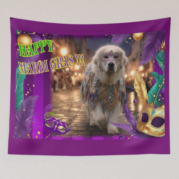 Item preview, Mardi Gras Great Pyrenees designed and sold by DameArte.