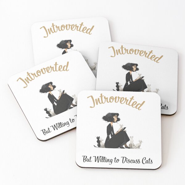 Item preview, Introverted, but willing to discuss cats lady designed and sold by giggletshirts.