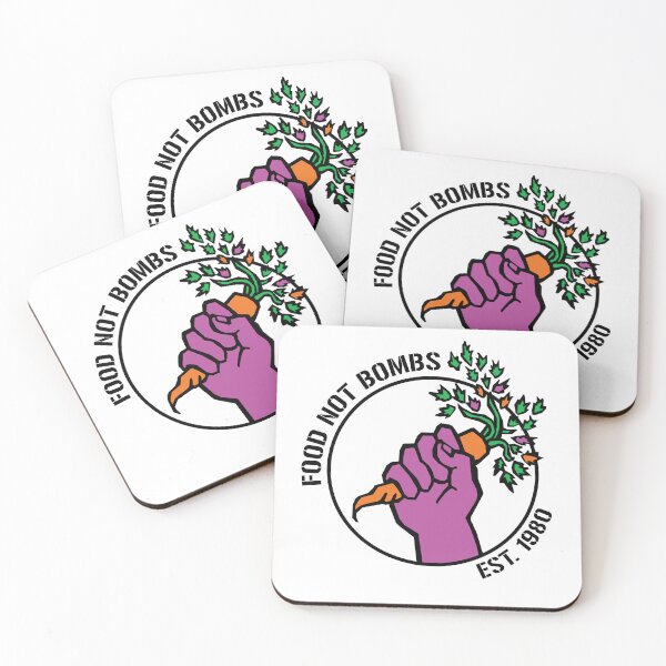 Item preview, Food Not Bombs logo (with text and year) designed and sold by Ungovernable Designs.