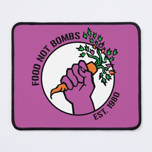 Item preview, Food Not Bombs logo (with text and year) designed and sold by Ungovernable Designs.
