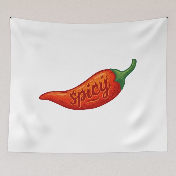 Item preview, "Spicy" - Red Chili Pepper Illustration designed and sold by Simple Graphics.