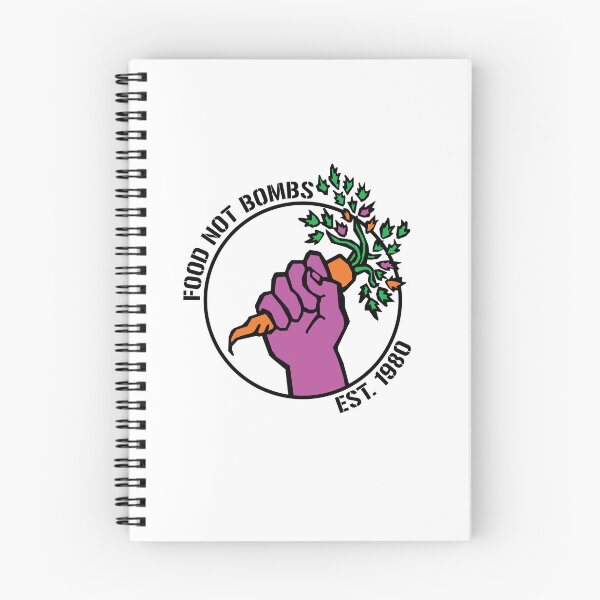 Item preview, Food Not Bombs logo (transparent with text and year) designed and sold by Ungovernable Designs.