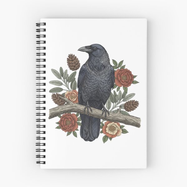Item preview, Gothic Raven Crow Vintage Rose Bird Art  designed and sold by BirdsnStuff.