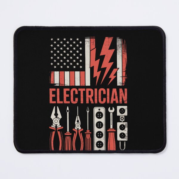 Item preview, Proud American Electrician | USA Flag Trade Worker designed and sold by QuirkLabs.