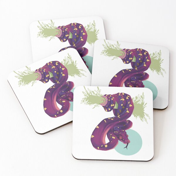 Item preview, Juvenile Green Tree Python - Snake Animal Portrait designed and sold by Beloved Come Forth.