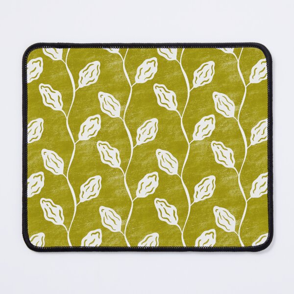 Item preview, Modern Green and White Trailing Leaf Vine Pattern designed and sold by Olive Lane Creative.