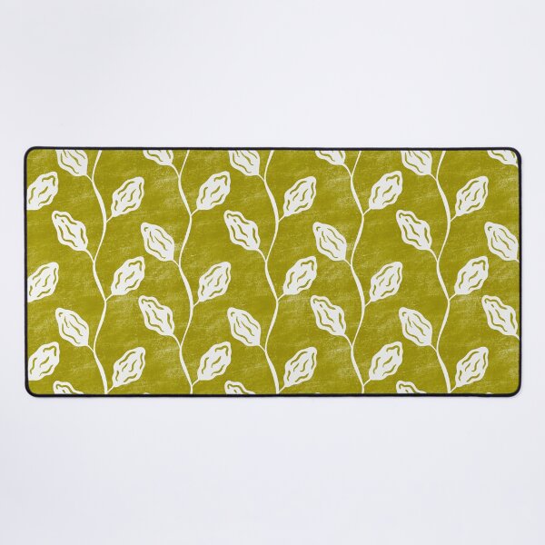 Item preview, Modern Green and White Trailing Leaf Vine Pattern designed and sold by Olive Lane Creative.