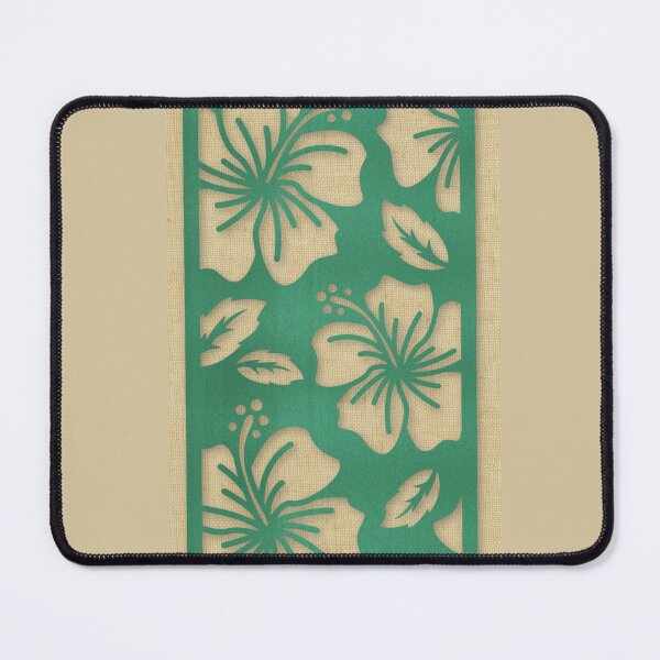 Item preview, Trendy Teal Metallic Laser Cut Floral Pattern Linen  designed and sold by TackyTime.