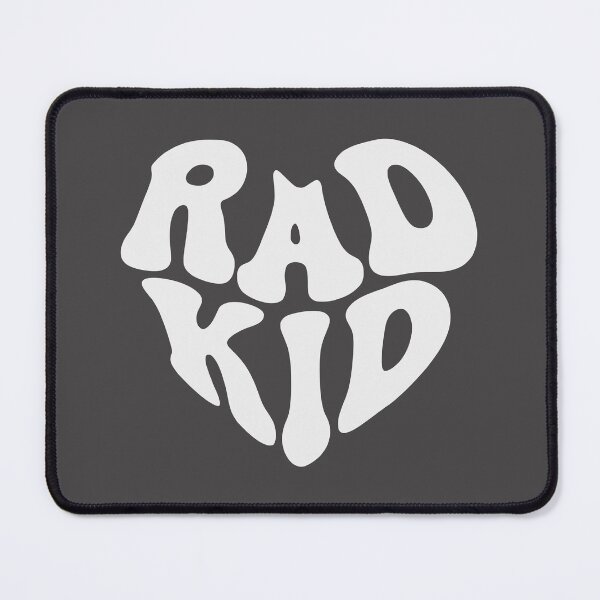 Item preview, Rad Kid Heart White Retro Typography designed and sold by WAMTEES.