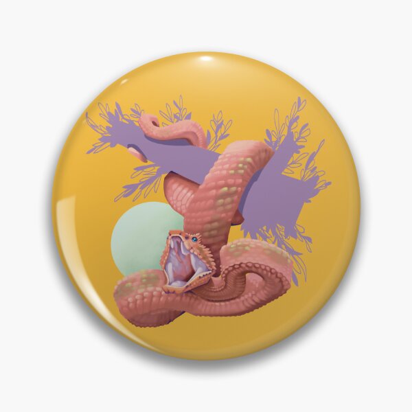 Item preview, Eyelash Viper - Snake Art Retro Vibe designed and sold by Coral the Artisan.