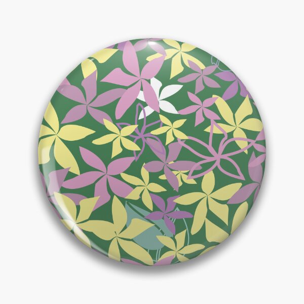 Item preview, Hunter green flowers seamless pattern on green background.  designed and sold by RosebudTextilesArt.