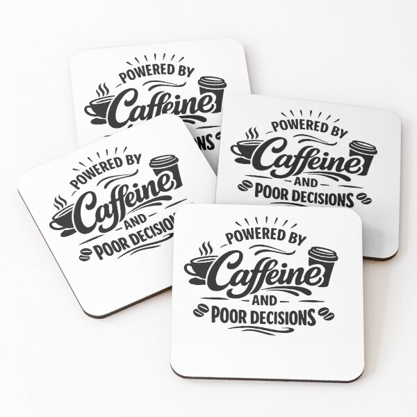 Item preview, Powered by Caffeine & Poor Decisions designed and sold by InkInduldge.